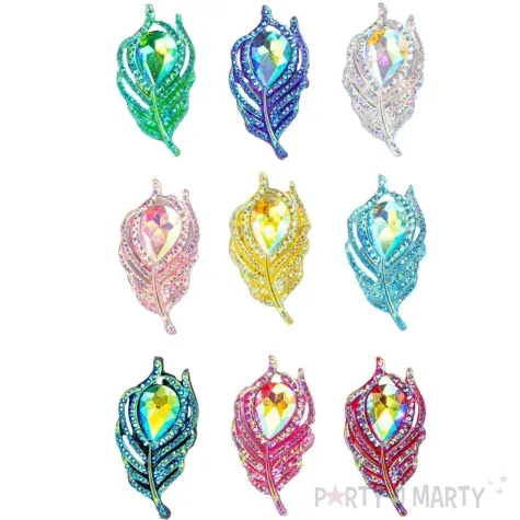 dzety samoprzylepne krysztalki pawie oko mix aliga 30 szt