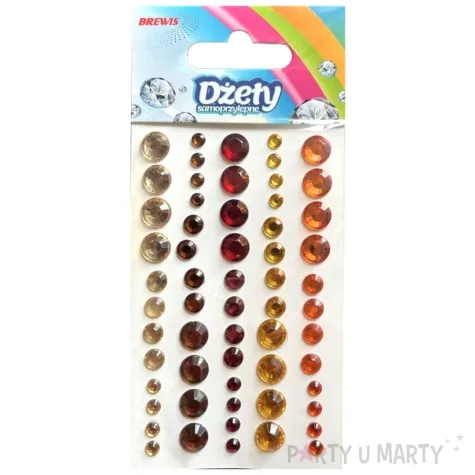 dzety samoprzylepne krysztalki plomienny mix brewis 5 10 mm 60 szt