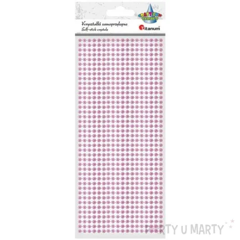 dzety samoprzylepne krysztalki rozowe 4 mm titanum