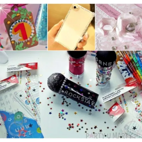 dzety samoprzylepne krysztalki rozowe 4 mm titanum