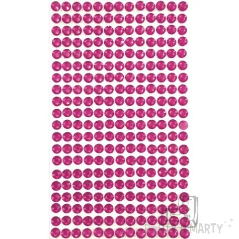 dzety samoprzylepne krysztalki rozowe 6 mm 260 szt