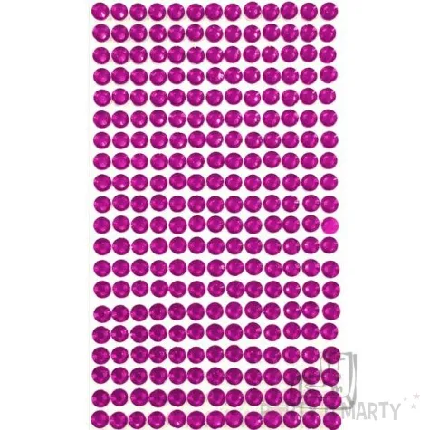 dzety samoprzylepne krysztalki rozowe ciemne 6 mm 260 szt