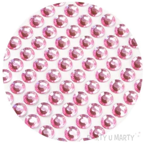 dzety samoprzylepne krysztalki rozowe jasne 3 mm 750 szt