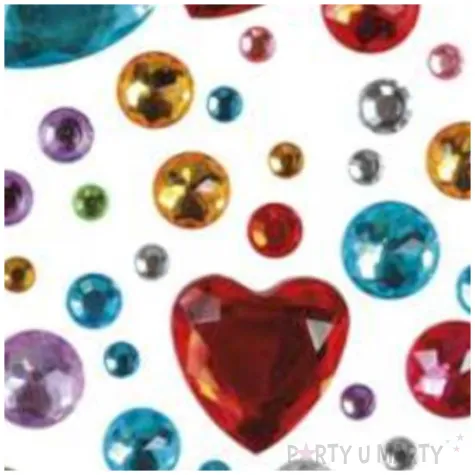 dzety samoprzylepne krysztalki serca i okragle mix titanum 109 szt