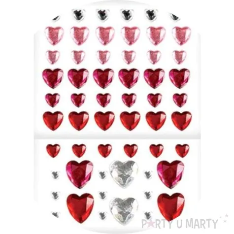 dzety samoprzylepne krysztalki serca i okragle mix titanum