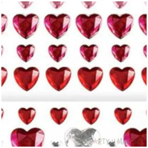 dzety samoprzylepne krysztalki serca i okragle mix titanum