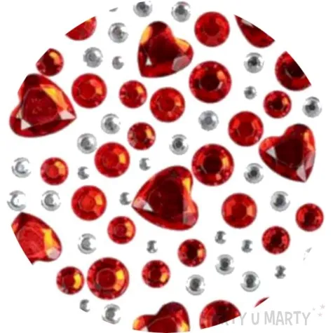 dzety samoprzylepne krysztalki serca i perelki mix titanum 109 szt