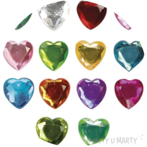 dzety samoprzylepne krysztalki serca kolorowe mix titanum 84 cm
