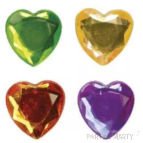dzety samoprzylepne krysztalki serca kolorowe mix titanum 84 cm