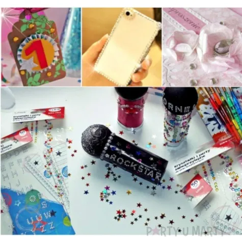 dzety samoprzylepne krysztalki serca mix titanum