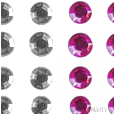 dzety samoprzylepne krysztalki srebrno rozowe 66 szt titanum