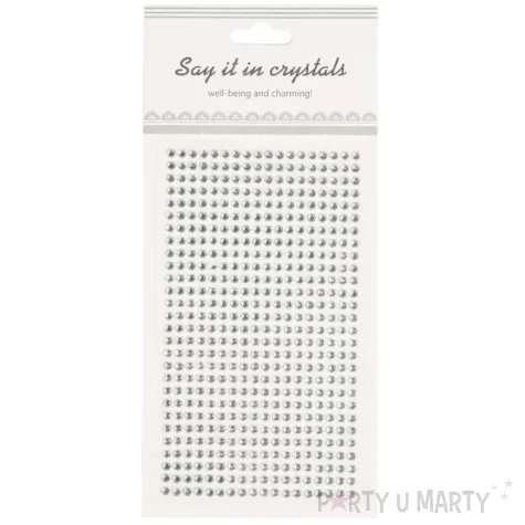 dzety samoprzylepne krysztalki transparent 4 mm 504 szt