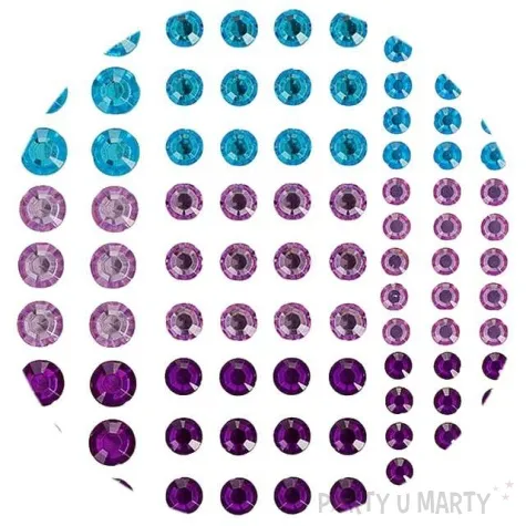 dzety samoprzylepne krysztalki turkusowo fioletowe 114 szt titanum