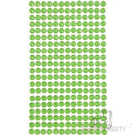 dzety samoprzylepne krysztalki zielone 6 mm 260 szt