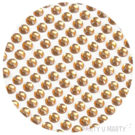 dzety samoprzylepne krysztalki zlote 3 mm 750 szt