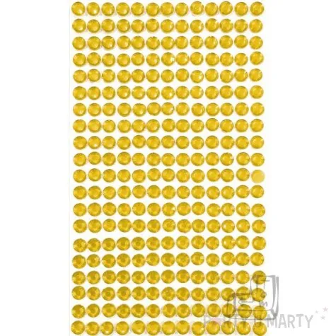 dzety samoprzylepne krysztalki zlote 6 mm 260 szt