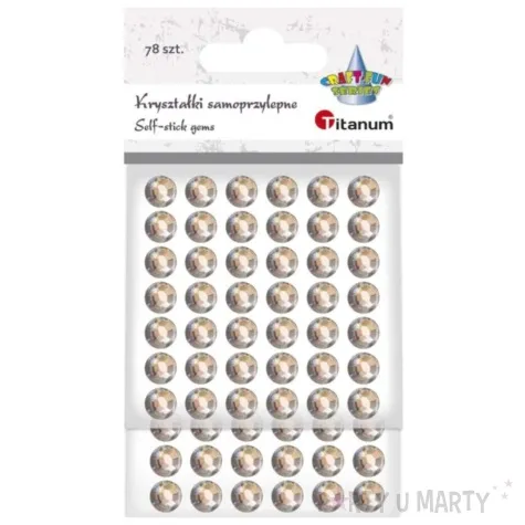 dzety samoprzylepne krysztalki zloto bezowe 78 szt titanum