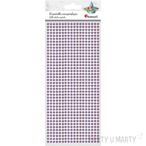 dzety samoprzylepne krysztaly fioletowe 4 mm titanum 738 szt