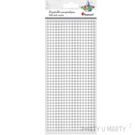 dzety samoprzylepne krysztaly opalizujace srebrne jasne 4mm 738 szt