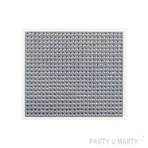 dzety samoprzylepne krysztaly srebrne 4mm 550 szt