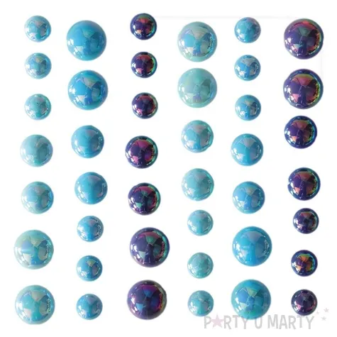 dzety samoprzylepne kulki niebieski titanum 42 szt