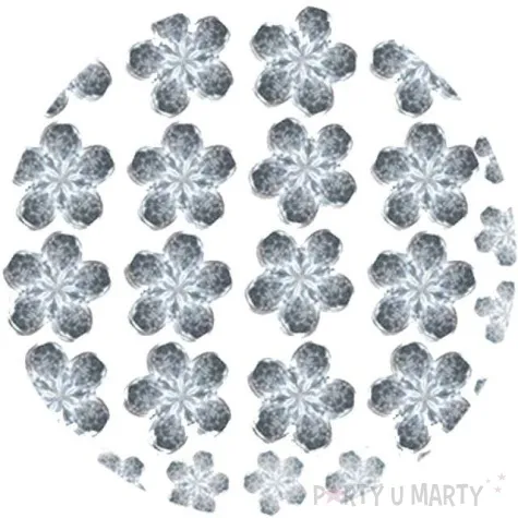dzety samoprzylepne kwiatki krysztalki srebrne 6 11 mm 52 szt titanum