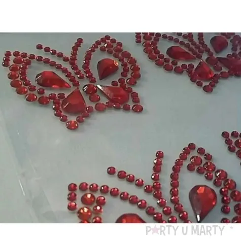 dzety samoprzylepne motyle czerwone titanum