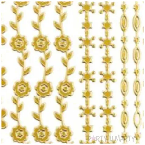 dzety samoprzylepne naklejki krysztalki mix 2 zlote brewis