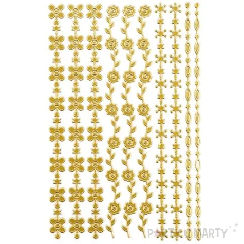 dzety samoprzylepne naklejki krysztalki mix 2 zlote brewis