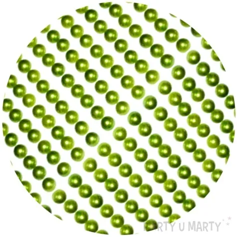 dzety samoprzylepne perelki 3d okragle zielone brewis