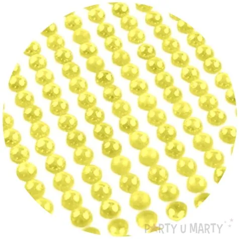 dzety samoprzylepne perelki 3d okragle zolte brewis