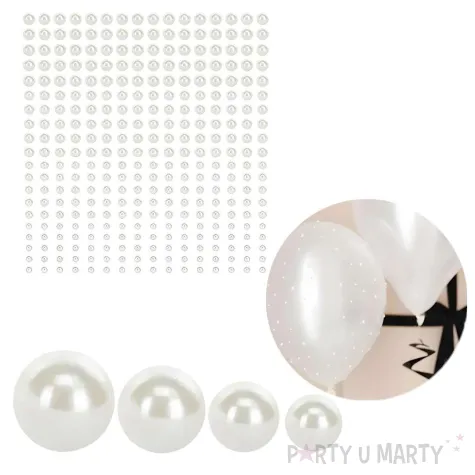 dzety samoprzylepne perelki biale partydeco 3 6 mm 440 szt