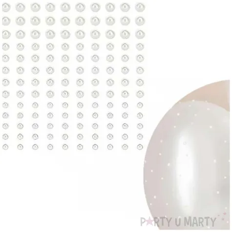 dzety samoprzylepne perelki biale partydeco 3 6 mm 440 szt