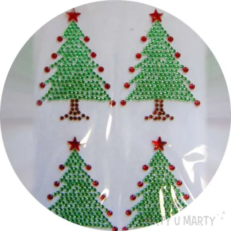 dzety samoprzylepne perelki choinki zielone brewis 4 szt