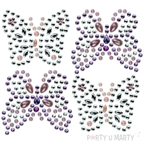 dzety samoprzylepne perelki krople krysztalki motyle zestaw kreatywny do dekorowania 10 szt