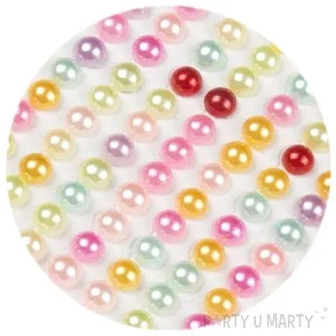 dzety samoprzylepne perelki mix 6 mm 260 szt