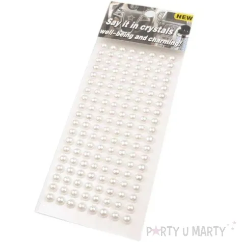 dzety samoprzylepne perelki perlowe 6 mm 152 szt