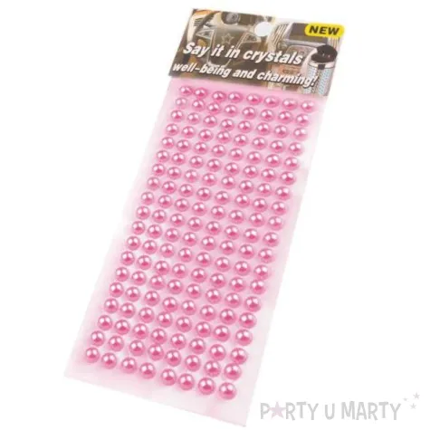 dzety samoprzylepne perelki rozowe 6 mm 152 szt