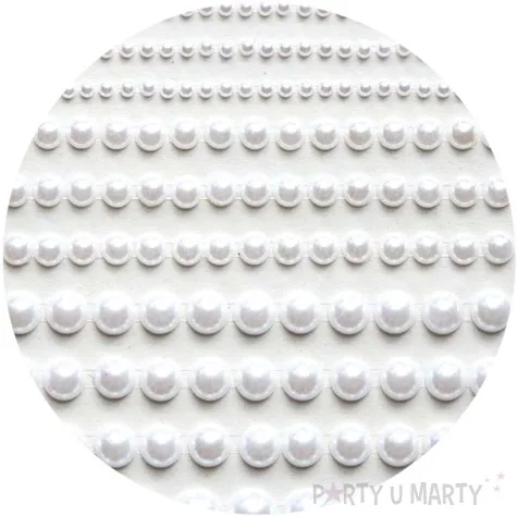 dzety samoprzylepne perelki srebrne mix aliga