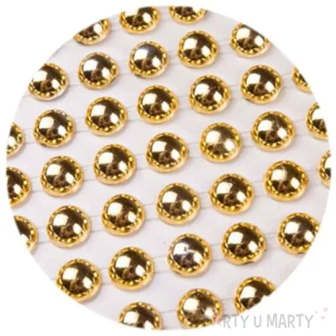 dzety samoprzylepne perelki zlote metallic 6 mm 180 szt