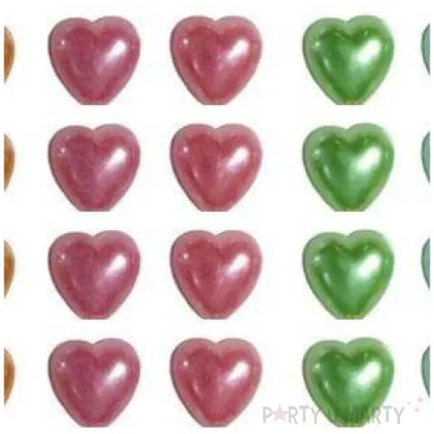 dzety samoprzylepne perlowe serduszka mix titanum 70 szt