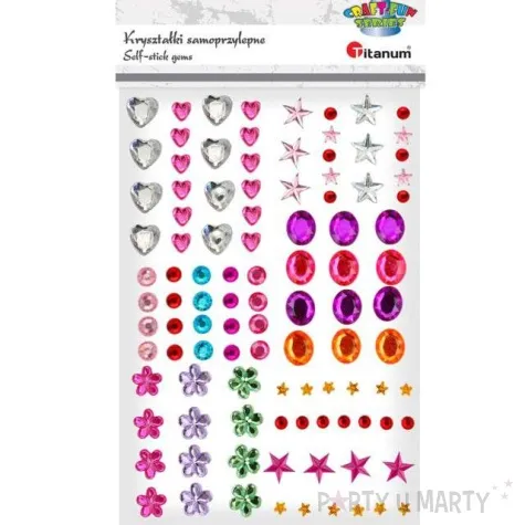 dzety samoprzylepne roznorodne krysztalki mix titanum