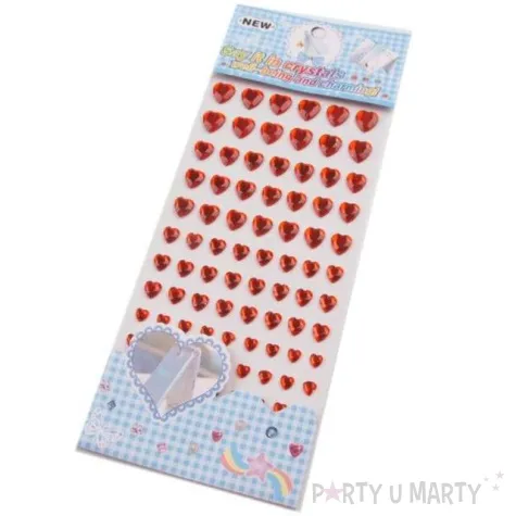 dzety samoprzylepne serca czerwone 6 12 mm 84 szt