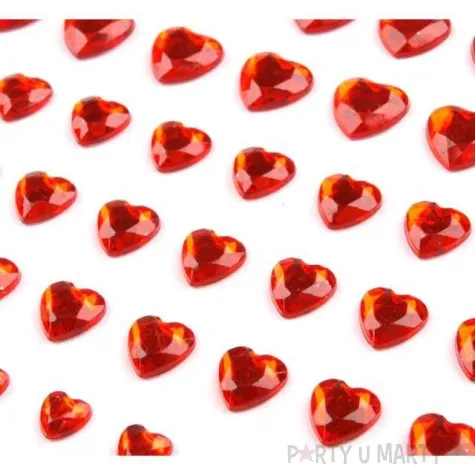 dzety samoprzylepne serca czerwone 6 12 mm 84 szt