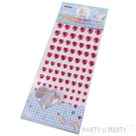 dzety samoprzylepne serca fuksja 6 12 mm 84 szt