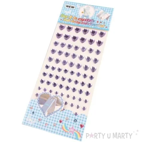 dzety samoprzylepne serca liliowe 6 12 mm 84 szt