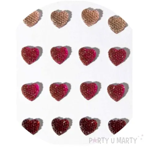 dzety samoprzylepne serca opalizujace mix aliga 16 szt