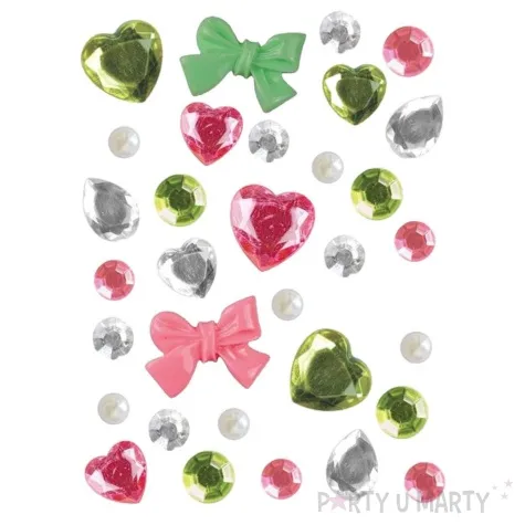 dzety samoprzylepne serca perelki i kokardki titanum 33 szt