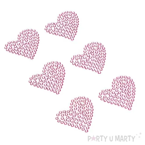 dzety samoprzylepne serca rozowy brewis 6 szt