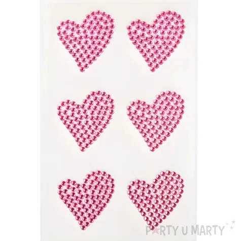 dzety samoprzylepne serca rozowy brewis 6 szt